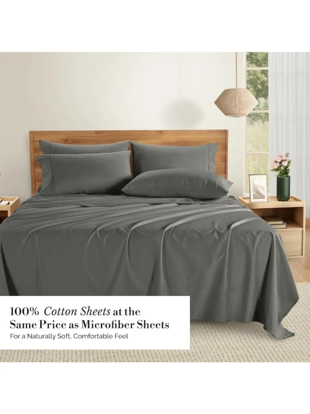 Cozy Queen Size Sheet Set - 6 Piece Soft Breathable Cooling Sheets, 15